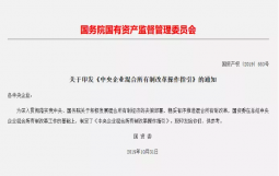 十大要点看懂《中央企业混合所有制改革操作指引》