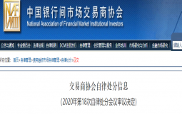 交易商协会:对中诚信国际予以警告、暂停其债务融资工具相关业务3个月