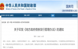 重磅!财政部印发《地方政府债券发行管理办法》